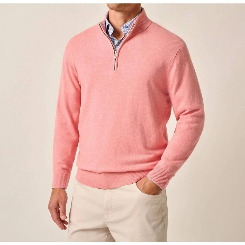 NEW JOHNNIE-O desmond 1/4 zip pullover in conch
